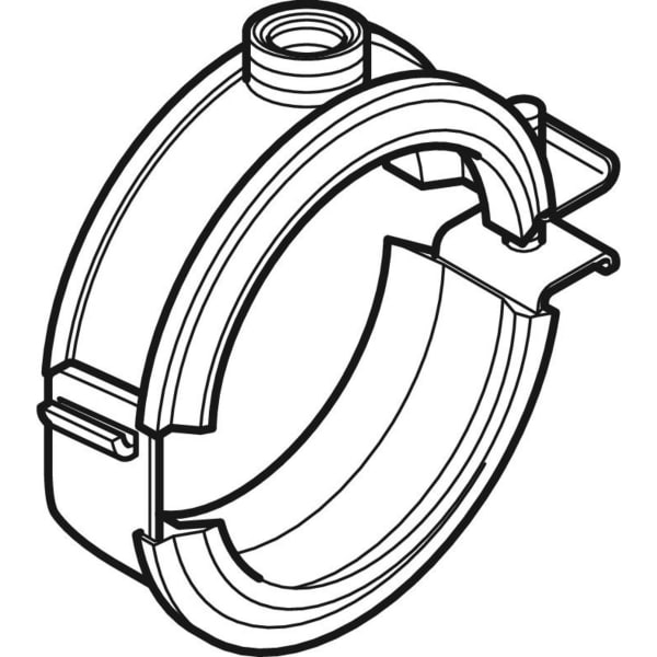 Geberit Silent-db20 Rohrschelle gedämmt mit Gewindemuffe M10 / G1/2 d63