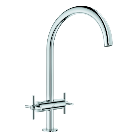 GROHE 2-Griff-Spültischbatterie Atrio 30609 C-Auslauf chrom