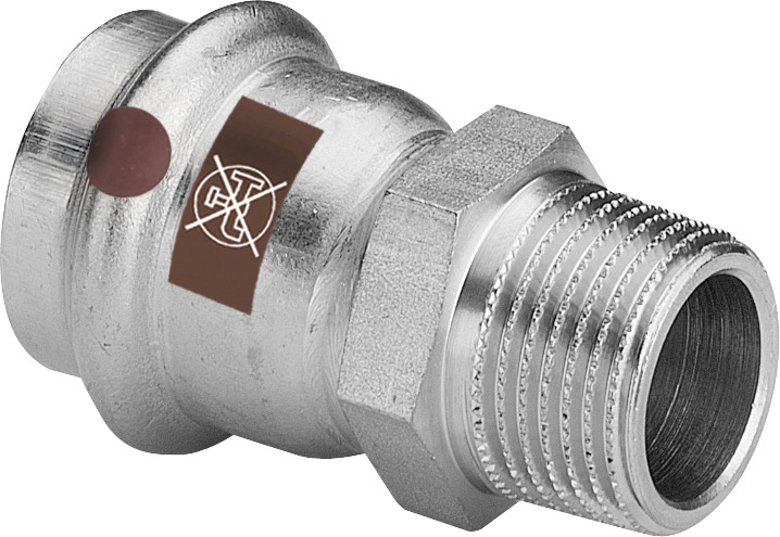 Viega Übergangsstück mit SC Temponox 1711 in 22mmxR1/2 Stahl nichtrostend Viega Übergangsstück mit SC Temponox 1711 in 22mmxR1/2 Stahl nichtrostend