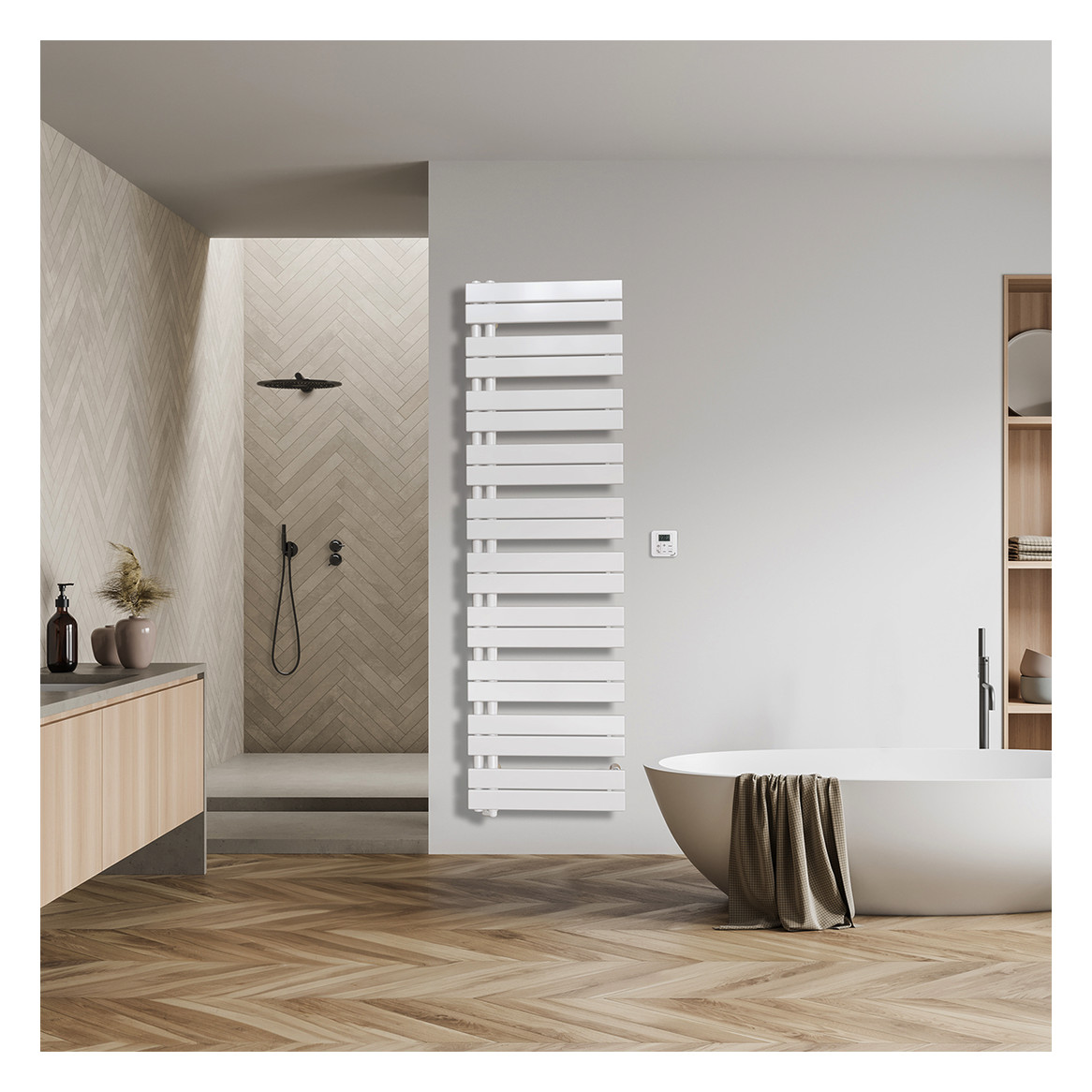 ZE Design-HK Roda Duo, links, elektr. ROIL-150-60/GD 1509x80x550, Anthracite