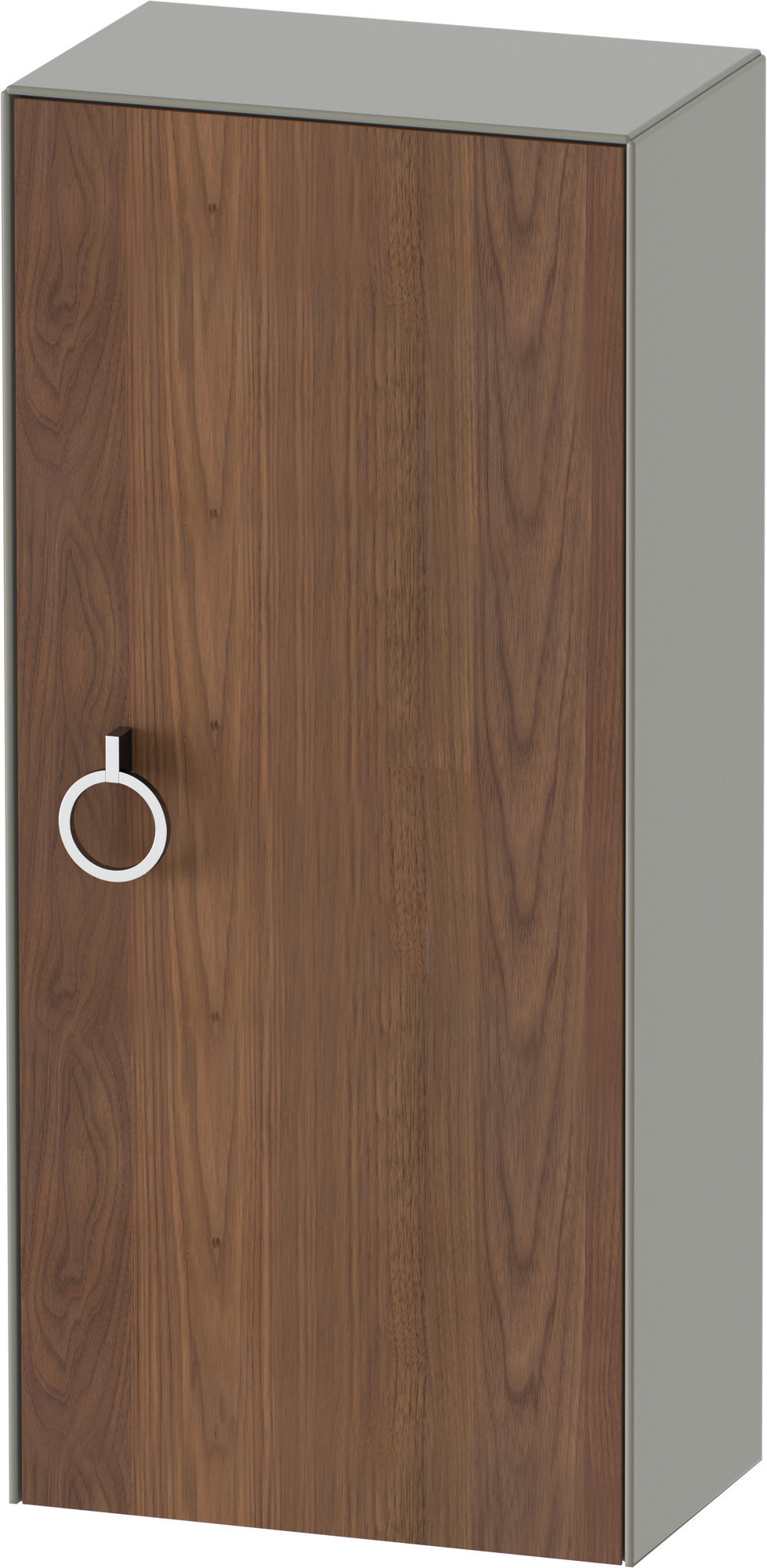 Duravit Halbhochschrank White Tulip,m.Griff TA r.,880x400x240,A.Nussb.M./St.ngr.Sdm