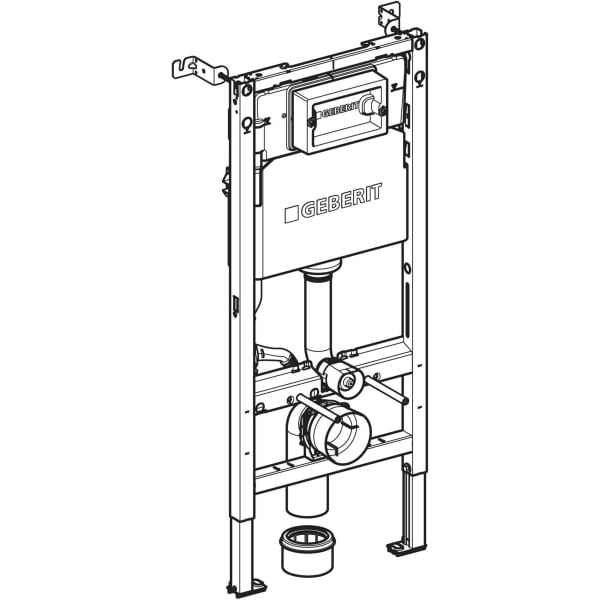 Geberit DuofixBasic Element f. WWC, 112 cm mit Delta UP-SPK 12cm