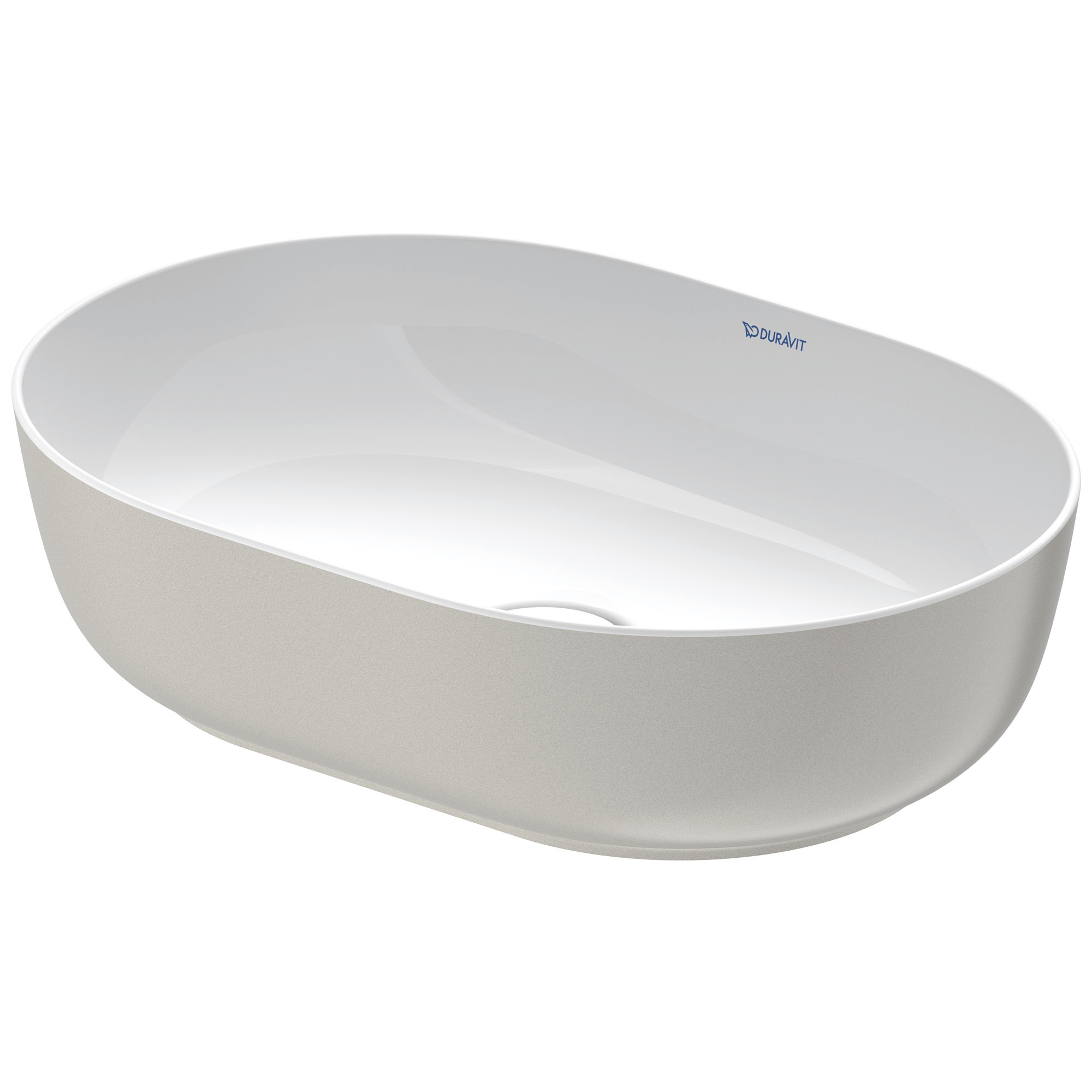 Duravit Aufsatzbecken Luv 500x350mm geschl.,o.ÜL,o.HLB,weiß/grau sdm.