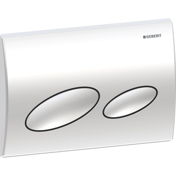 Geberit Kappa20 Betätigungsplatte, oval 2-Mengen-Sp., chrom glänzend