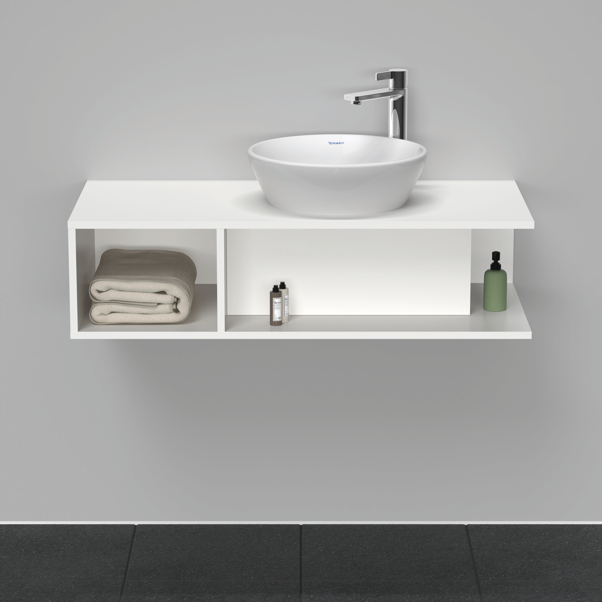 Duravit D-Neo WTU wandh.,1 offenes Fach l., 260x1000x480mm, Weiß Matt