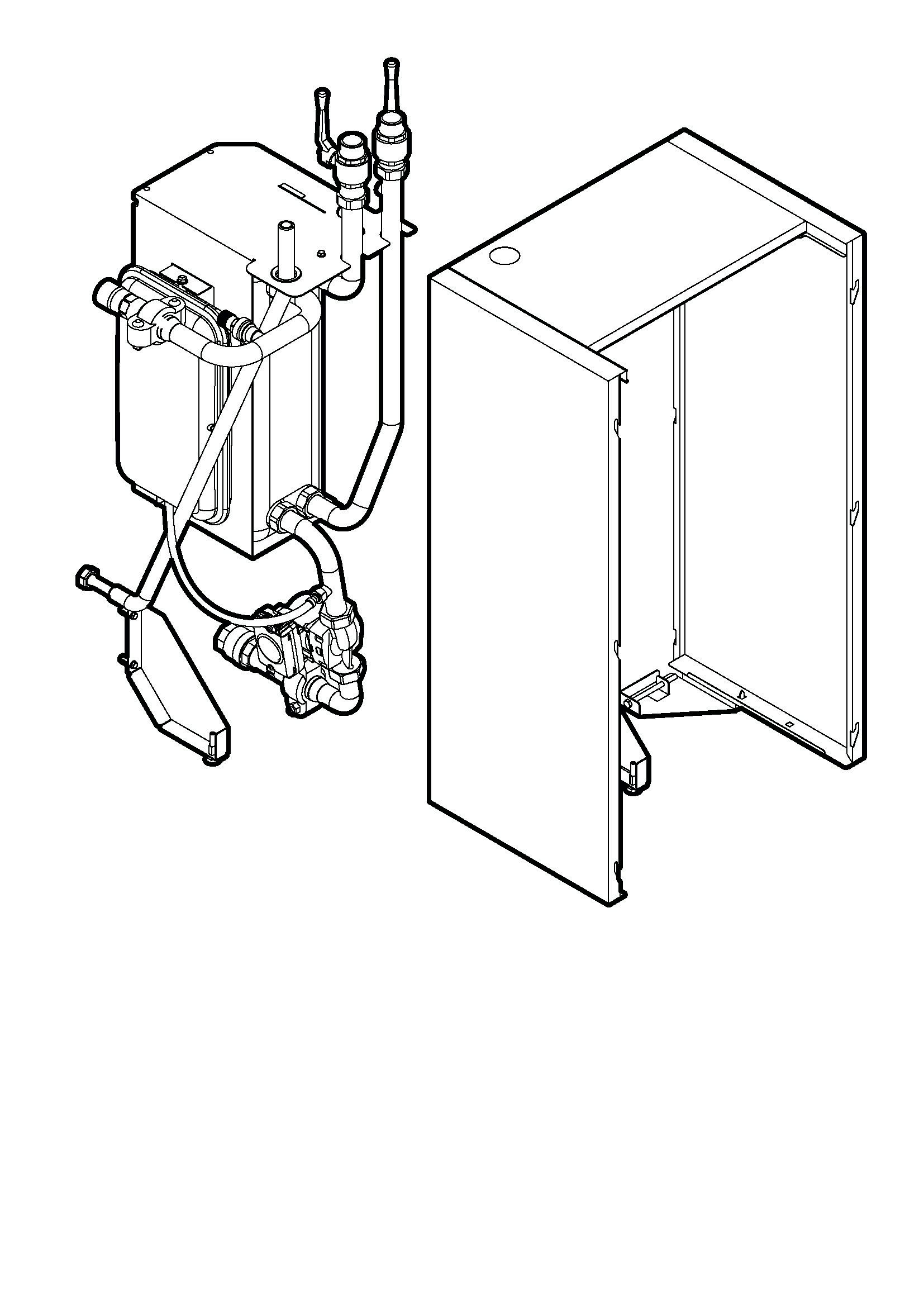 Remeha Anschlussset Gas 120 Ace 90/115 kW Inkl. Plattenwärmetauscher u. UP