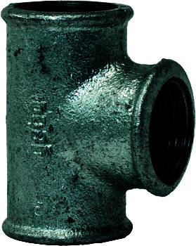 gebofittings Temperguss Gewindefittings 130-T-Stk. 2"x3/4"x2",red.,verz.