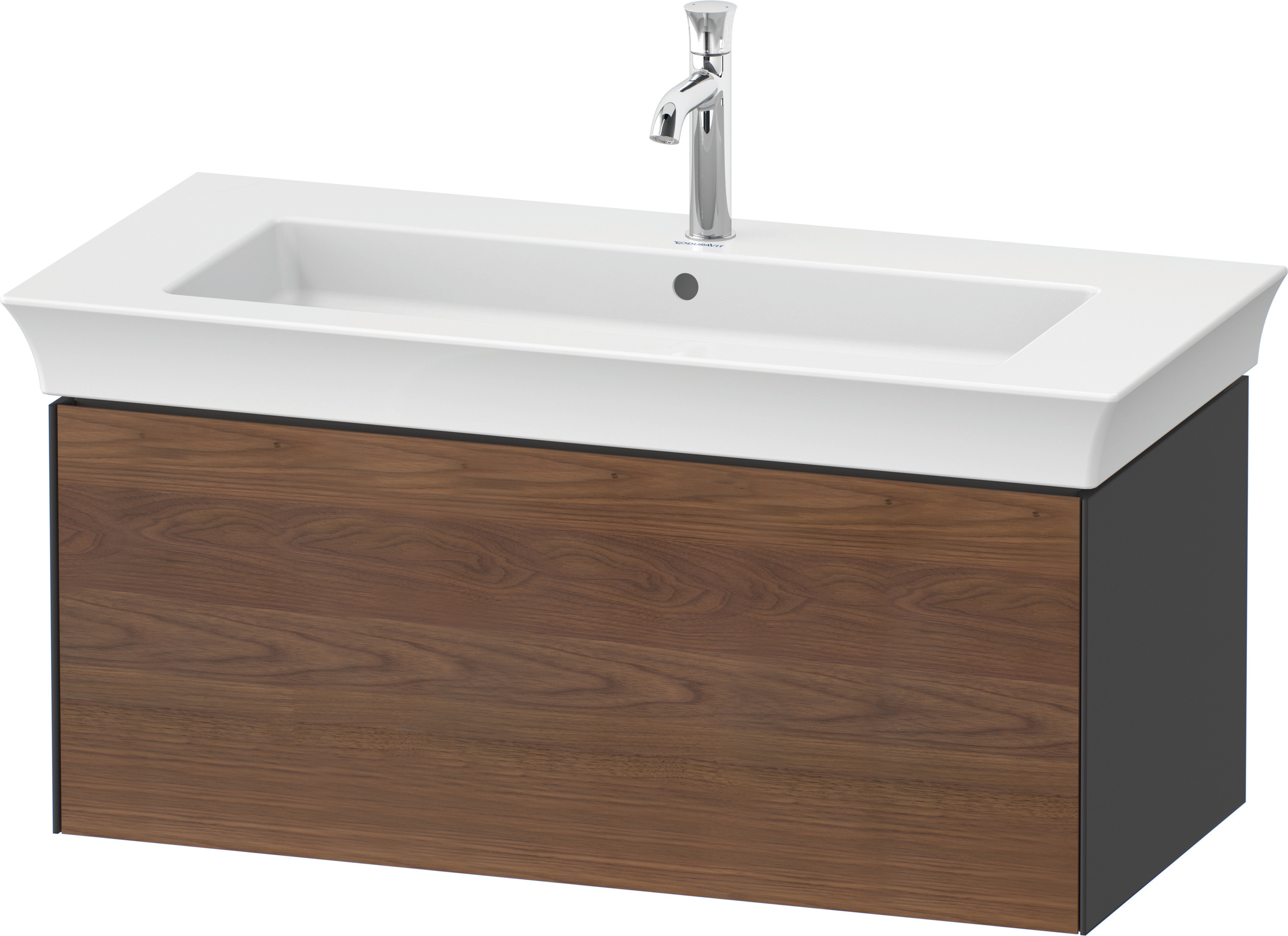 Duravit WTU White Tulip wandh.,1 Auszug 410x984x458mm,A.Nussb.M/Graphit HGL