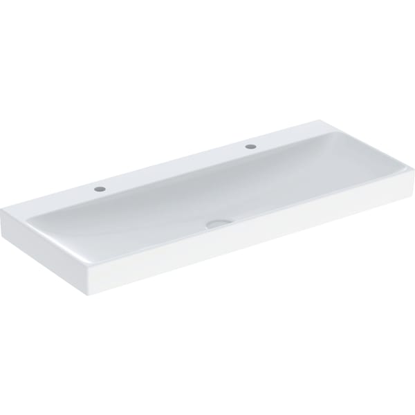 Geberit ONE Waschtisch 120x48 cm, Abg. verti. 2 Hl., o. Ül., weiß, KeraTect Geberit ONE Waschtisch 120x48 cm, Abg. verti. 2 Hl., o. Ül., weiß, KeraTect