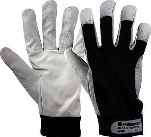 Handschuhe Main Gr.9 schwarz/naturfarben Ziegennappaleder/Stretch EN 388 Kat.II Handschuhe Main Gr.9 schwarz/naturfarben Ziegennappaleder/Stretch EN 388 Kat.II