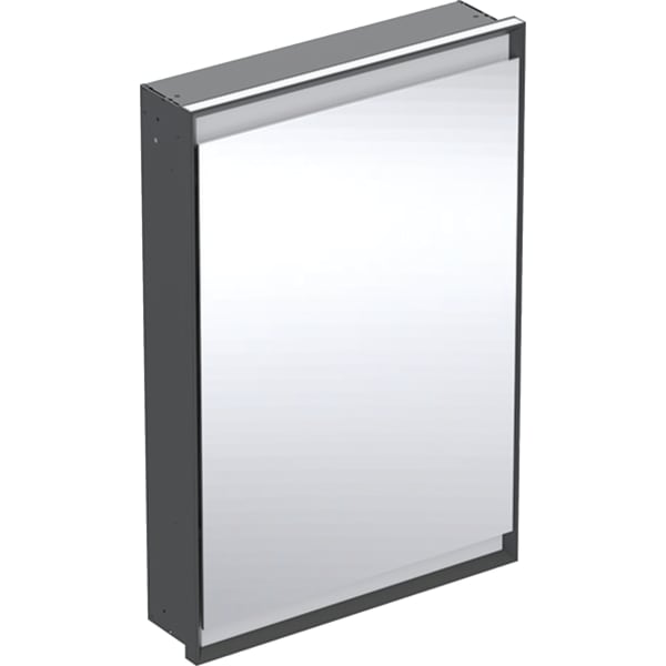 Geberit ONE SPS m. Comf.Light, 1 Tür, UP-Mont A:li, 60x90x15cm, schwarz matt/alu. plvb