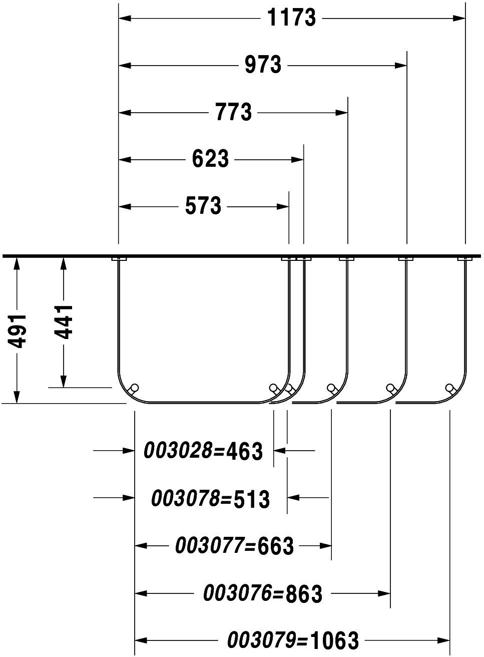 DU Metallkonsole Happy D.2 für 231880, höhenverstellbar, Chrom