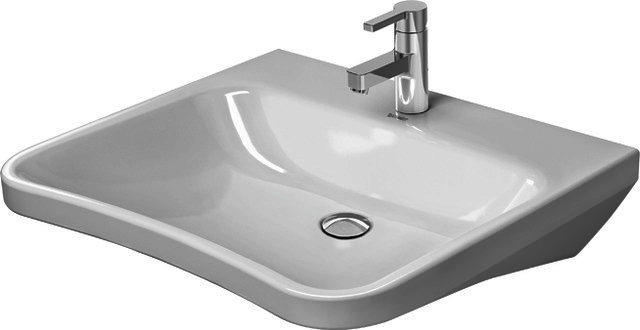 DU Waschtisch DuraStyle Vital Med 650 mm ohne ÜL, mit HLB, ohne HL, weiß