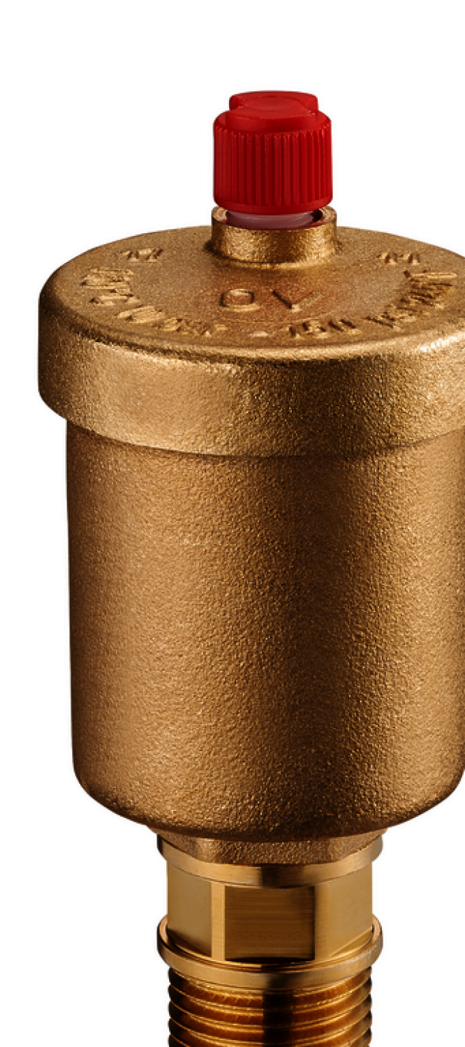 OVENTROP-Schnellentlüfter m.Absperrauto. DN15, 1/2"AG, PN10, Messing