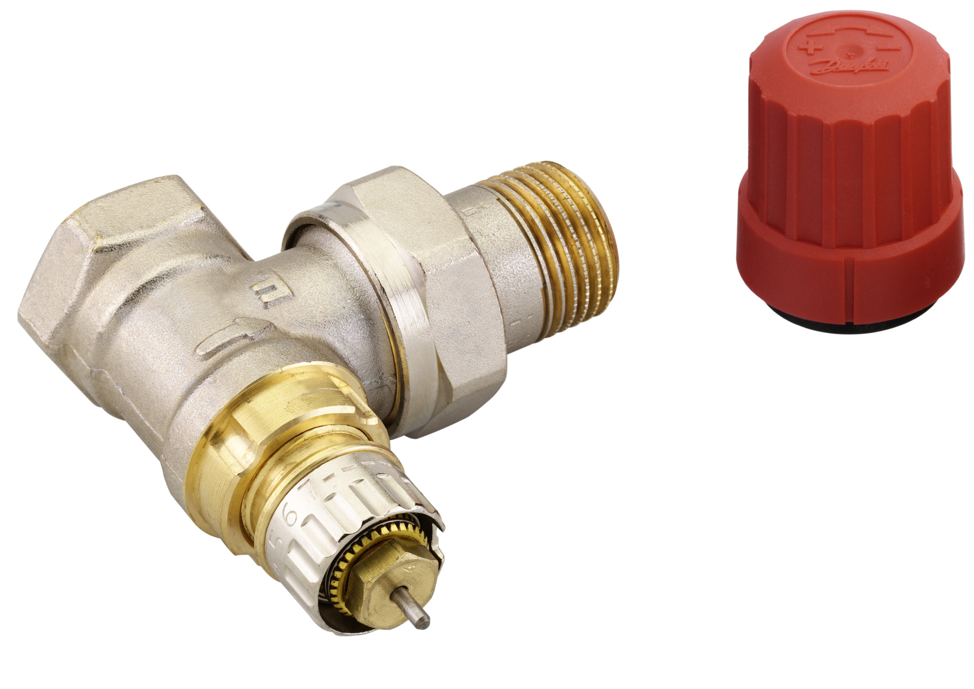 Danfoss RA-N 15 Ventilgehäuse R 1/2, Eck, kurze Bauform, Herz