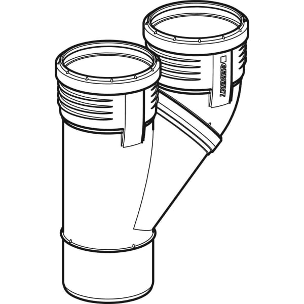 Geberit Silent-PP Parallelabzweig 45Gr d110/110