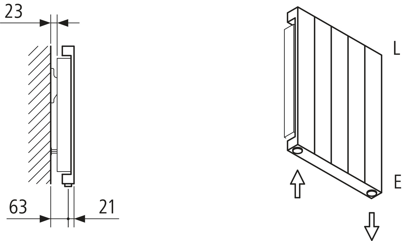 Kermi Heizwand HVN Typ11 BH2000x61x840 QN2275, RAL9016, 6 bar, ANB12
