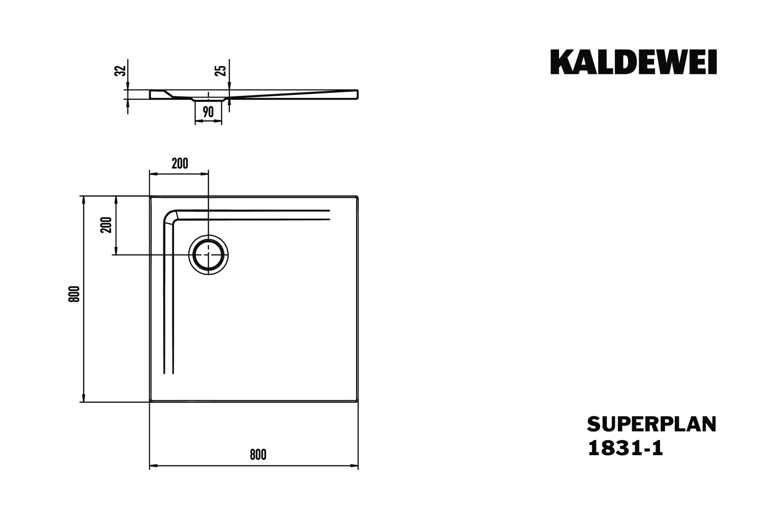 KA DW SUPERPLAN Mod.1831-1,800x800mm, manhattan