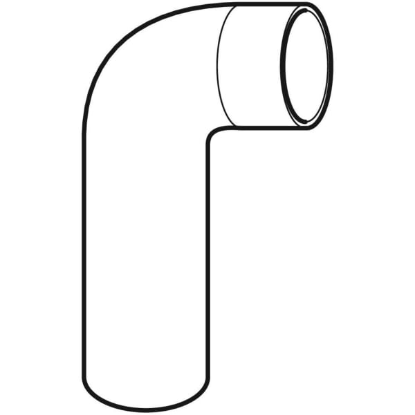 Geberit PE Bogen 88,5Gr mit langem Schenkel d75