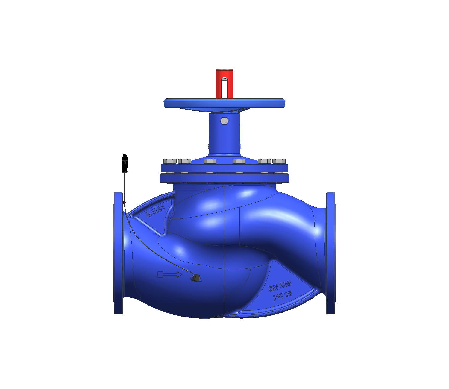 KSB Strangregulierventil BOA-Control IMS EN-GJL-250 (5.1301), PN16, DN300