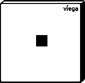 Viega Urinal Betätigungsplatte VfM 200 8620.2 aus Kunststoff in schwarz matt