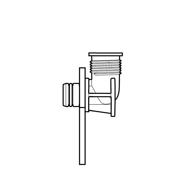 Geberit Wasseranschluss für Geberit ONE WT-Armatur Wandmontage, f. Montageelem.
