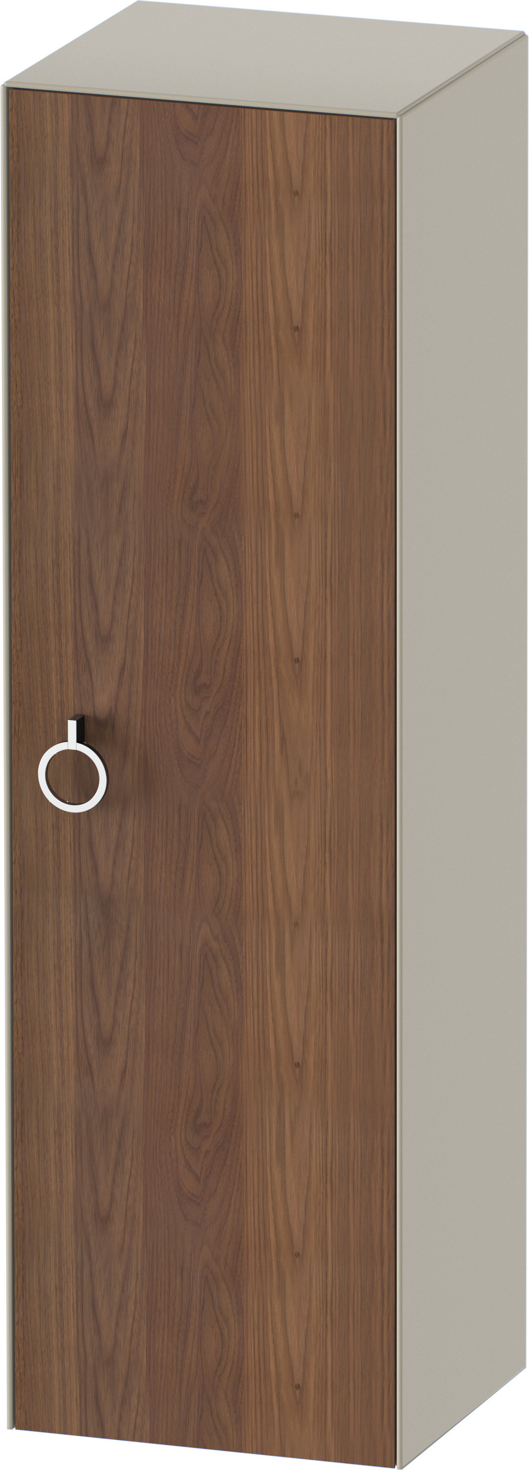 Duravit Halbhochschrank White Tulip,m.Griff TA r,1320x400x360,A.Nussb.M./Taupe Sdm