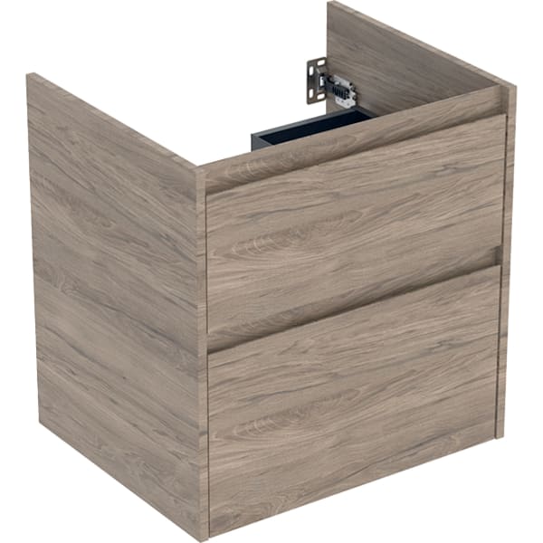 Geberit Unterschrank für MWT, 2 Schubladen B:60cm, Nussbaum hickory