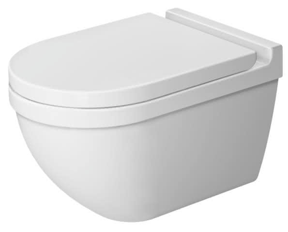 DU WC-Sitz Starck 3 mit SoftClose Scharniere edelstahl, weiß