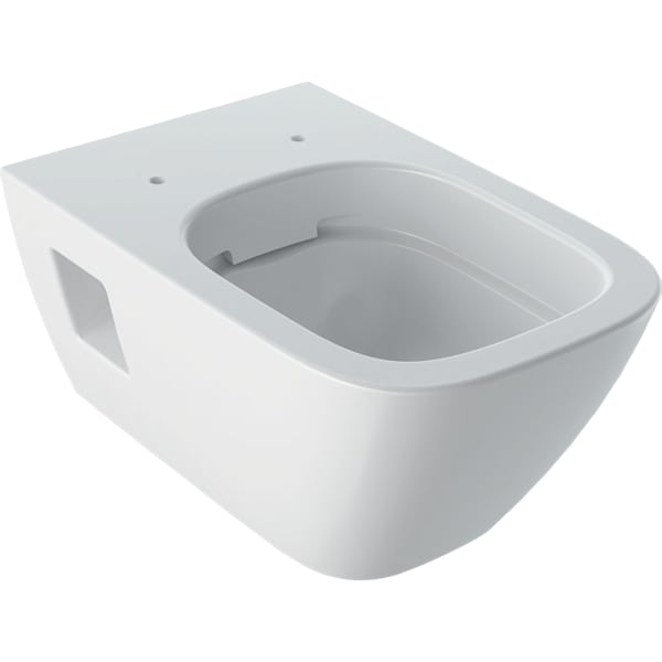 Geberit Renova Plan Wand-WC Tiefspüler teilgeschlossene Form Rimfree, weiß Tect