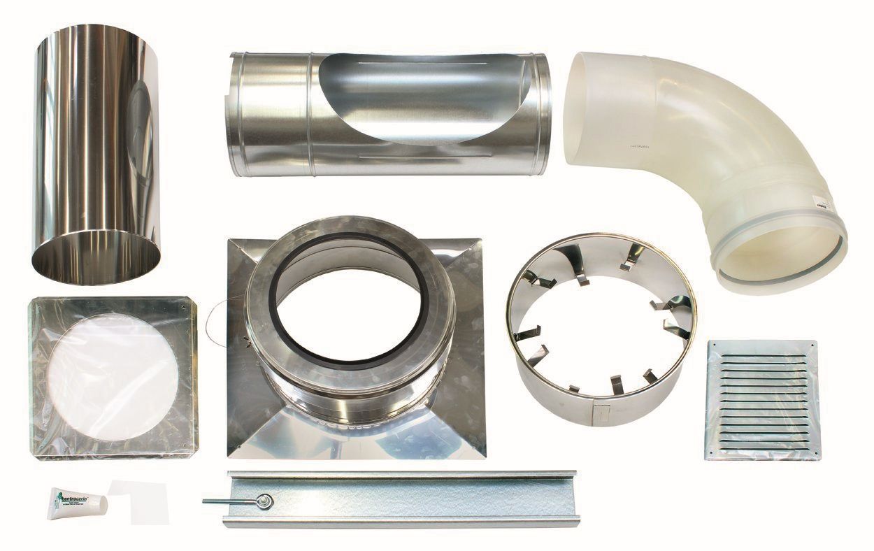 Vaillant Basis-Anschluss-Set 250 mm PP an Abgas 250 mm PP im Schacht Vaillant Basis-Anschluss-Set 250 mm PP an Abgas 250 mm PP im Schacht
