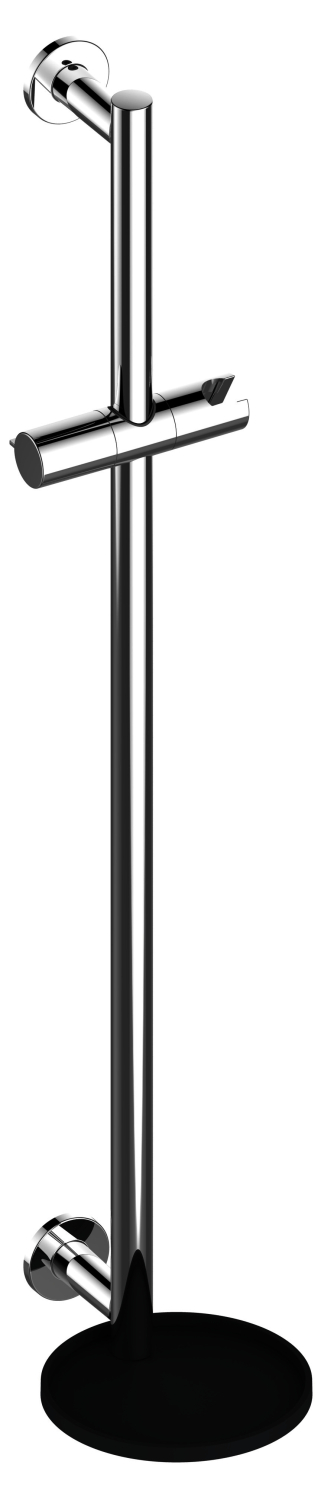 KEUCO Brausestange IXMO 59585, rund, mit Ablage, verchromt/anthrazit, 855 mm