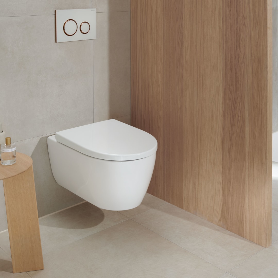 Geberit iCon wandhängendes Tiefspül-WC TurboFlush mit KeraTect Beschichtung, weiß 503045008