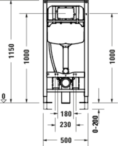 Duravit DuraSystem Instalationssystem mech. f. Trockenbau für WC