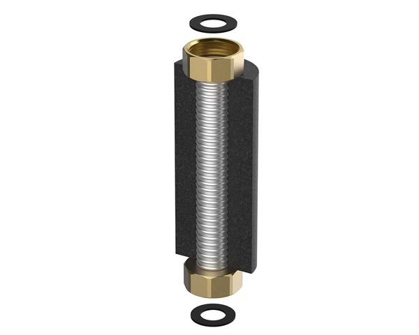 Flamco Inoflex Edelstahlwellrohr DN 25, 1 1/4" IG, 500 mm, mit Isolierung