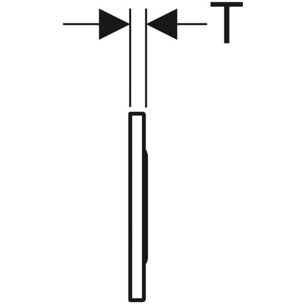 Geberit Sigma10 BetPl. für WC-Strg. elektron. Sp-Ausl. chrma/hgl.verchr.