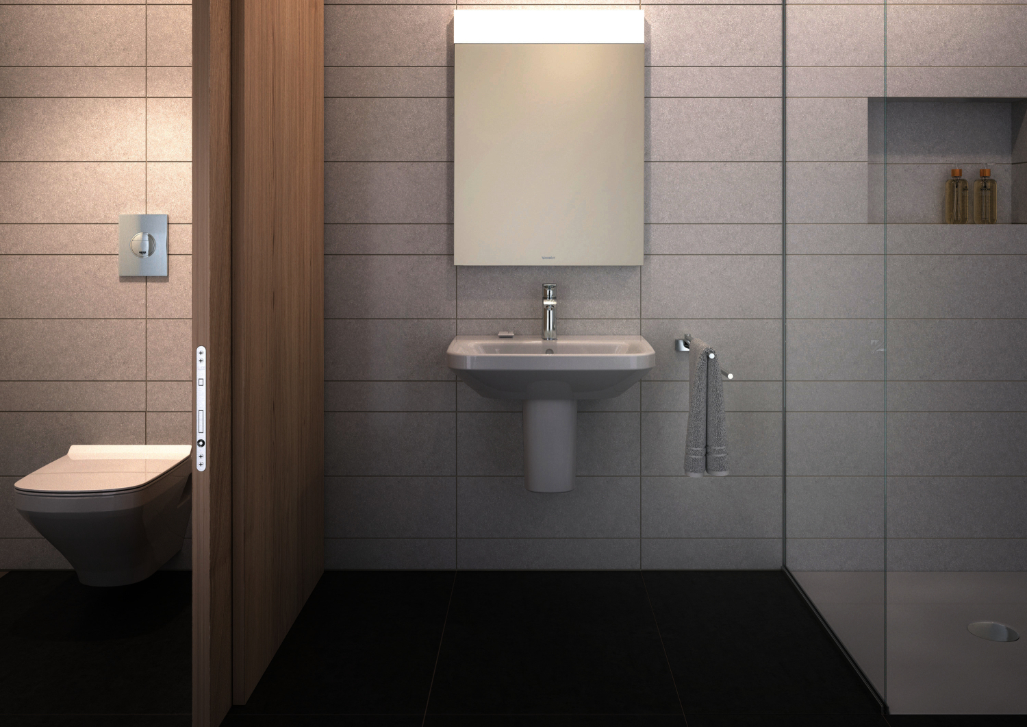 DU Waschtisch DuraStyle 600 mm mit ÜL, mit HLB, 1 HL, weiß