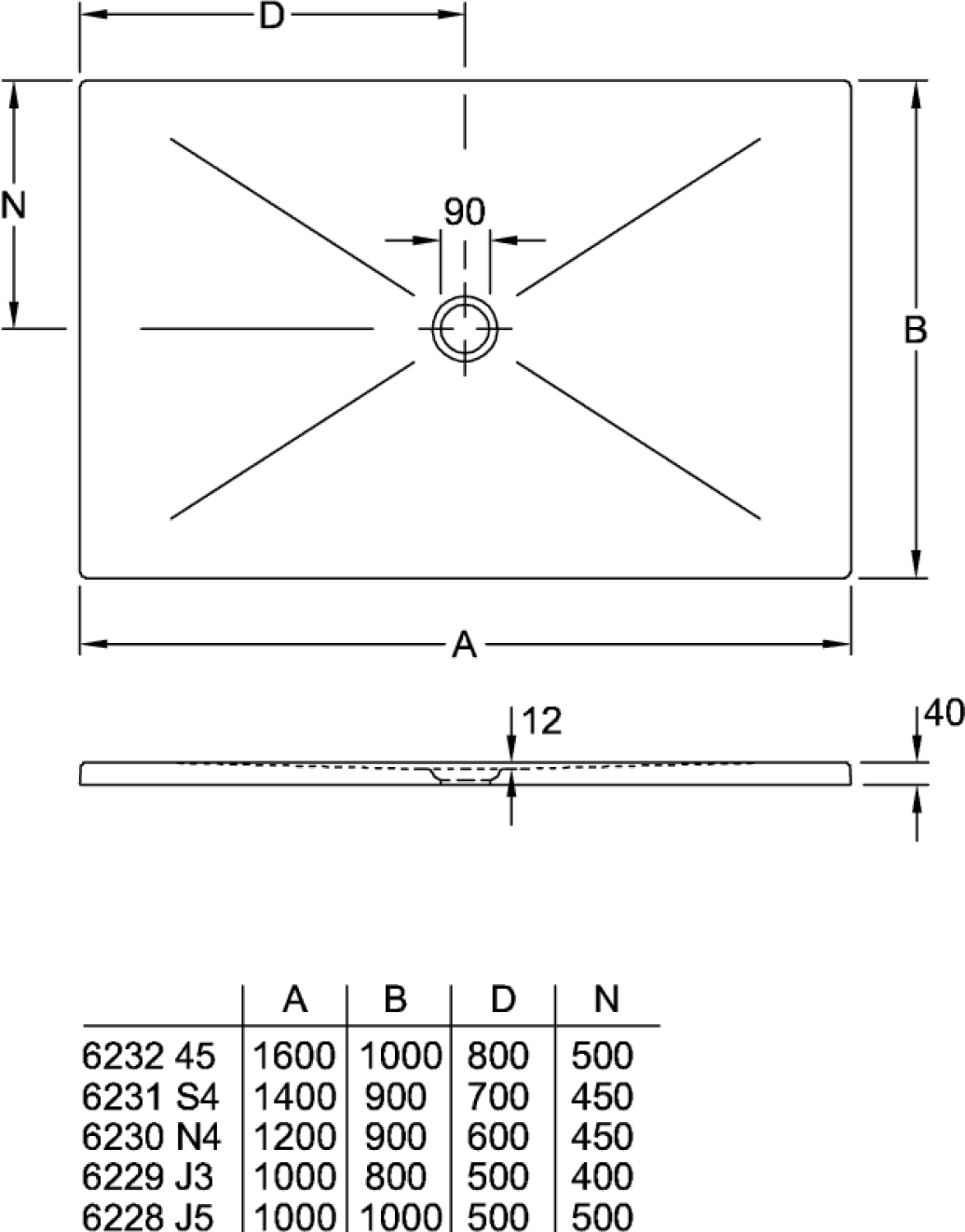 VB Duschwanne Subway Infinity 6228J5 1000x1000x40mm quadr. AR Weiß Alpin