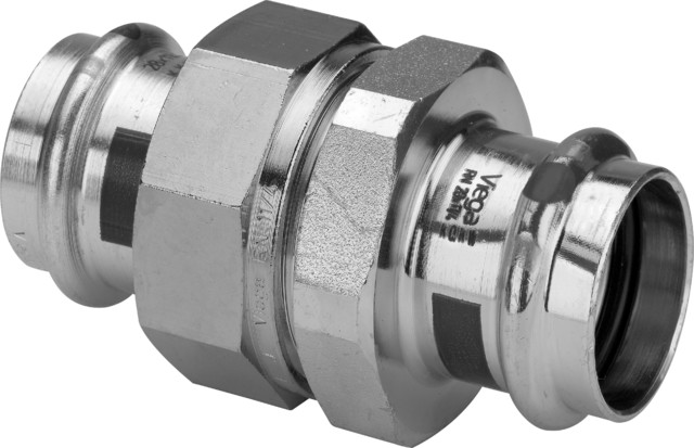 Viega Verschraubung mit SC Prestabo 1160 flachdichtend in 35mm Stahl verzinkt