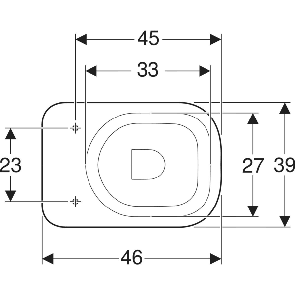 Geberit Renova Comfort Square Stand-WC Tiefspüler/erhöht/teilgeschl.Fo,KeraTect