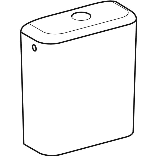 Geberit iCon AP-SPK aufges., 2-Mengen-Sp. Wasseranschl. seitl., Keraweiß Tect