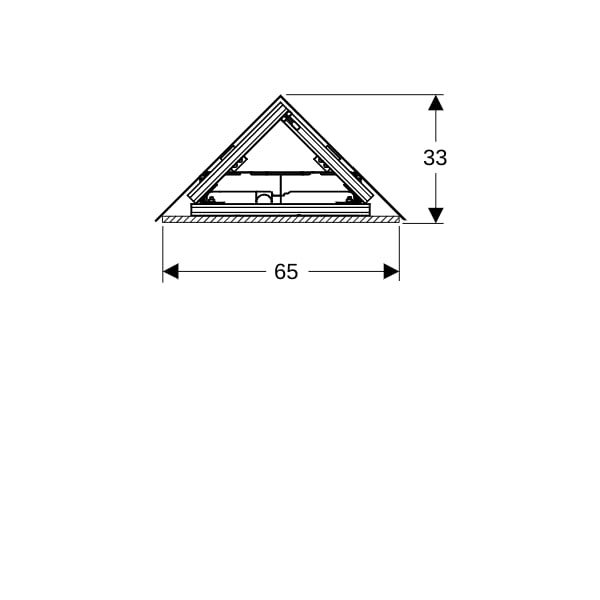 Geberit GIS Element f. WWC, 114 cm, mit Sigma UP-SPK 12 cm, Ecklösung