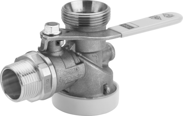 Viega Gaszähler-Kugeleckhahn G21113 in R1 x Rp1 Messing