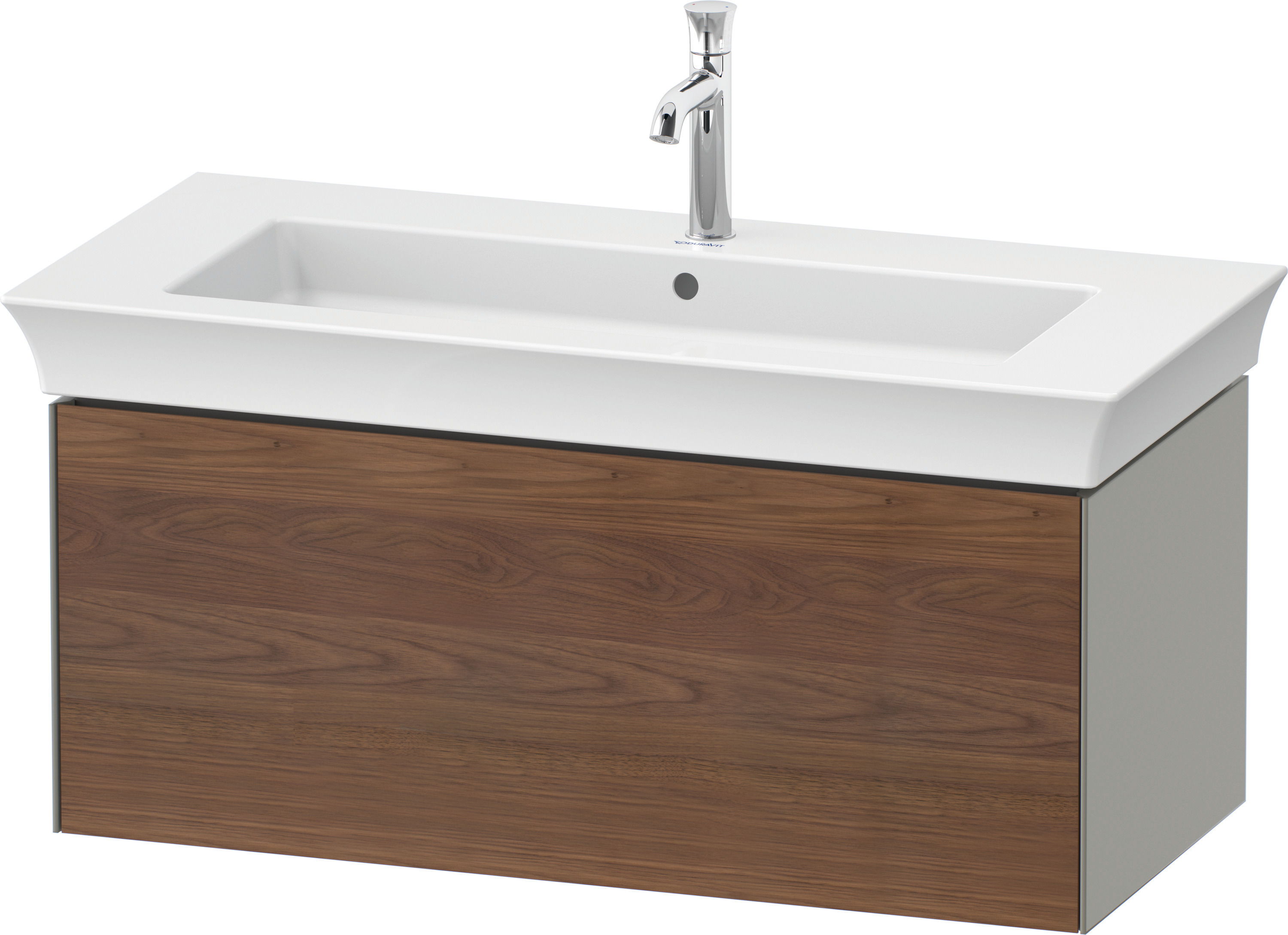 Duravit WTU White Tulip wandh.,1 Auszug 410x984x458mm,A.Nussb.M/Steingrau Sdm