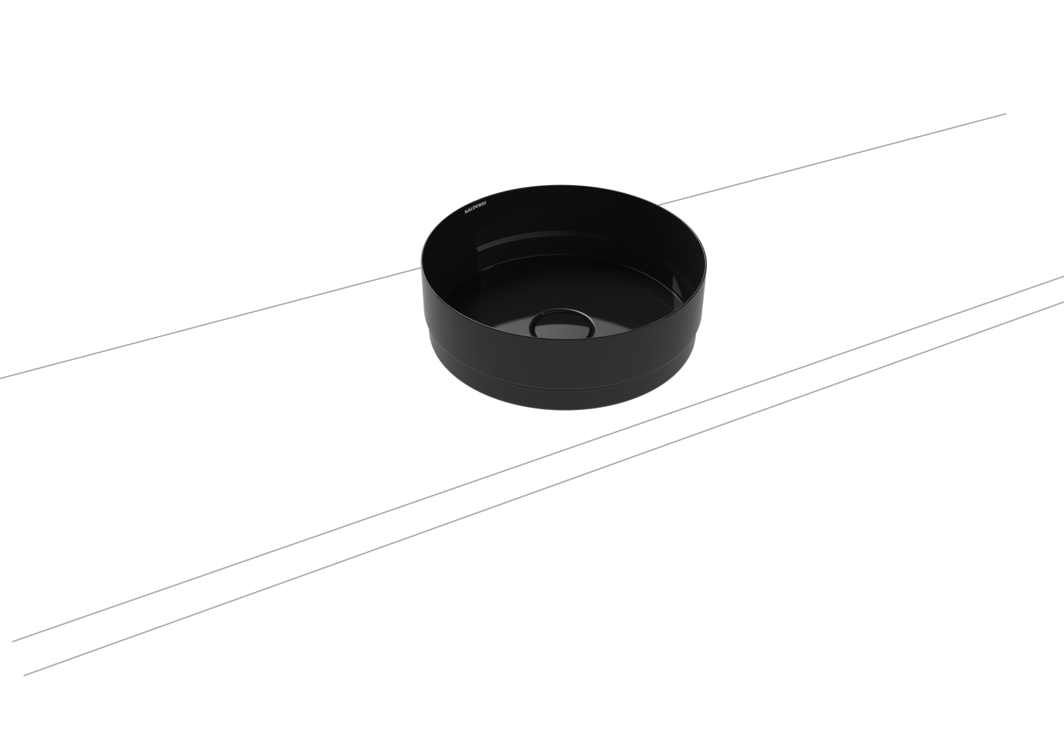 KA WB NUEVA WASCHTISCH-SCHALE Mod.3191,d :380mm,schwarz,Perl-Effekt,oÜL