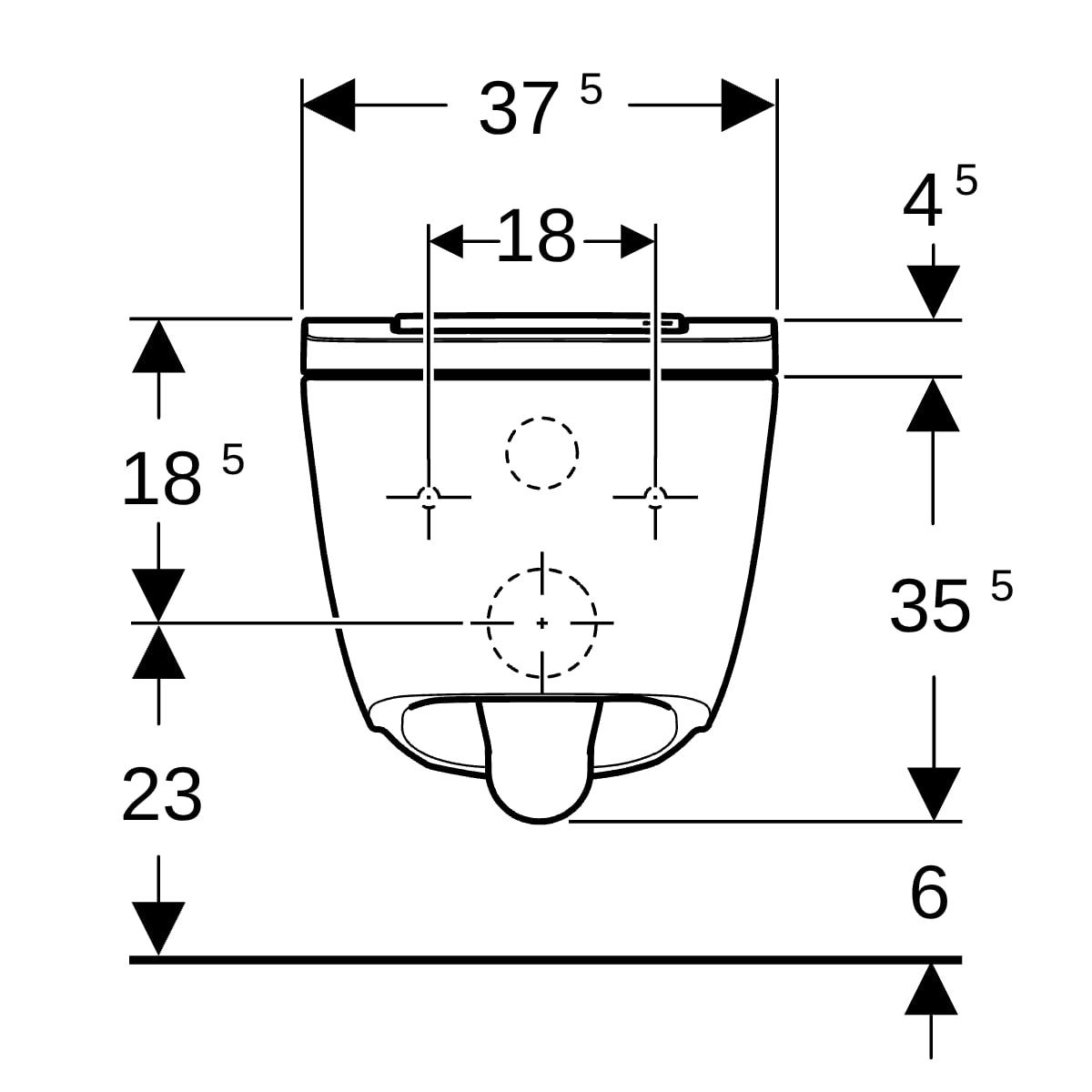 Geberit AquaClean Sela eckig WC-Komplettanlage Wand-WC, gchrom glzd