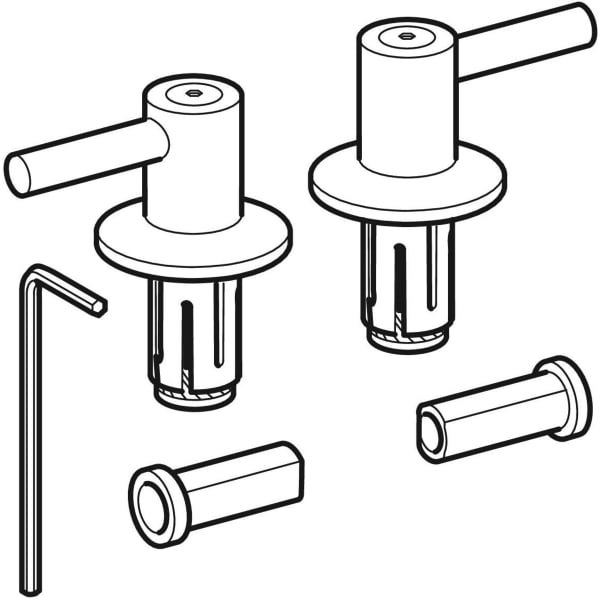 Geberit Set Scharniere für WC-Sitz Lineo