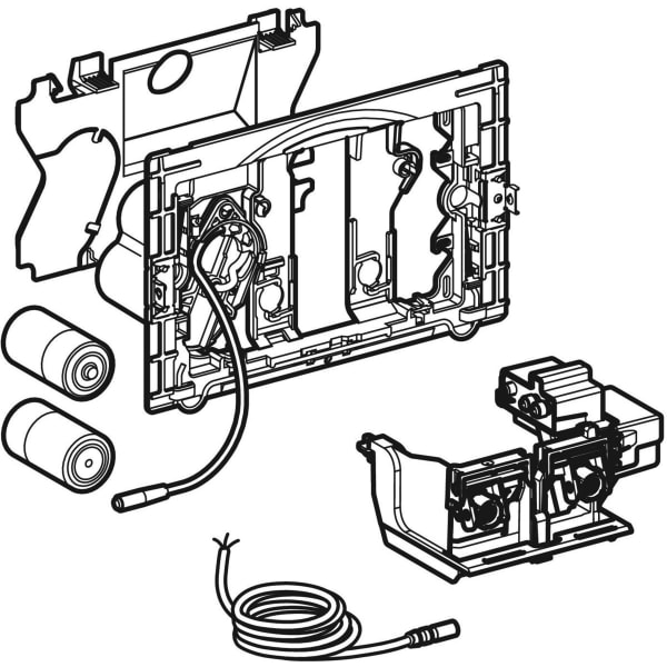 Geberit WC-Strg. mit elektr. Spül, Batt., BT 2-Mengen-Sp. Sigma, für ext. Taster