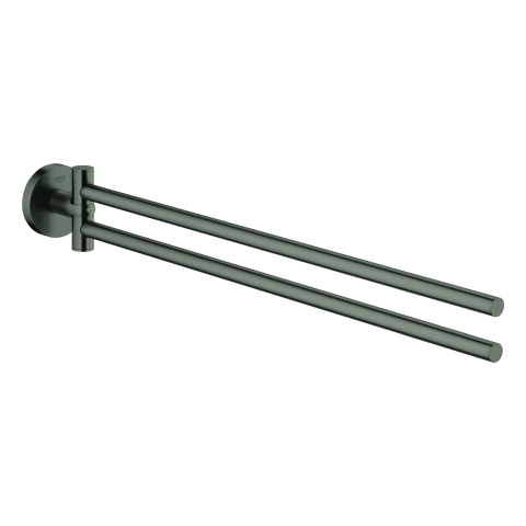 GROHE Handtuchhalter Essentials 40371_1 2-armig 450mm hard graphite gebürstet