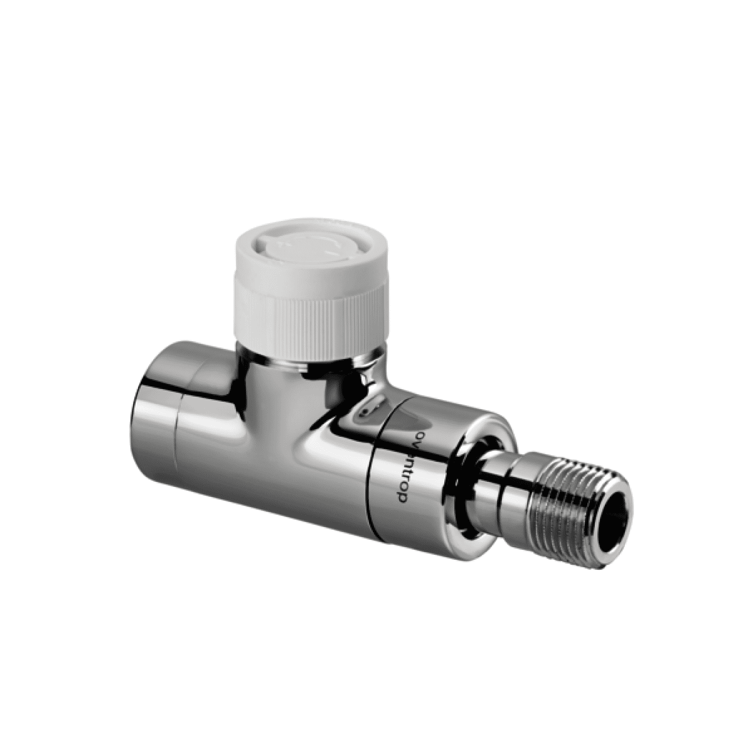 OVENTROP-Thermostatventil "E" DN15, 1/2", PN10, Durchgang, weiß